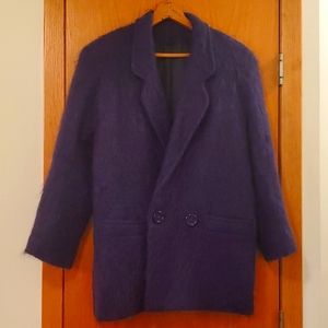 Vintage Pure New Wool Mohair Blazer. Size 10